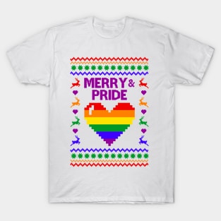 Merry And Pride LGBT Ugly Sweater T-Shirt